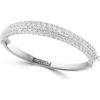 Effy Sterling Silver Pavé Zircon Bangle Bracelet