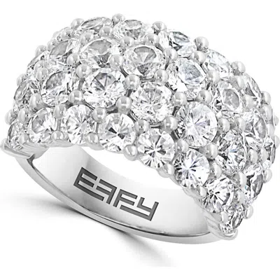 Effy Sterling Silver Pavé Zircon Ring