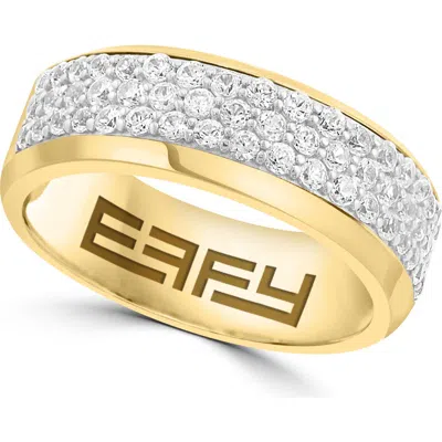 Effy Sterling Silver Pavé Zircon Ring In Gold