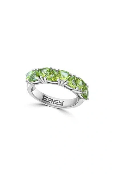 Effy Sterling Silver Peridot Ring In Green