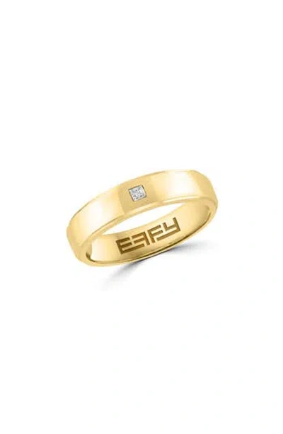 Effy Sterling Silver Princess Cut Diamond Band Ring In Gray
