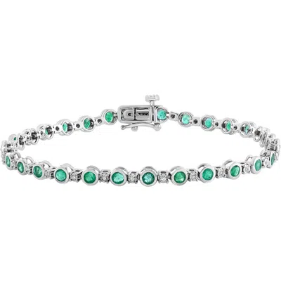 Effy Sterling Silver Ruby And Diamond Bracelet In Multi