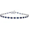 Effy Sterling Silver Ruby Diamond Bracelet In Blue