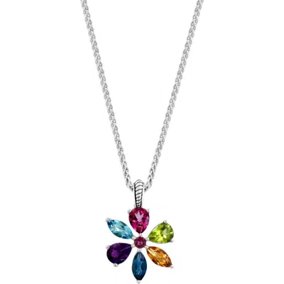 Effy Sterling Silver Semiprecious Gemstone Pendant Necklace In Silver Multi