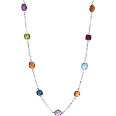 Effy Sterling Silver Semiprecious Gemstone Station Chain Necklace