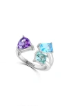 Effy Sterling Silver Semiprecious Stone Open Band Ring In Silver
