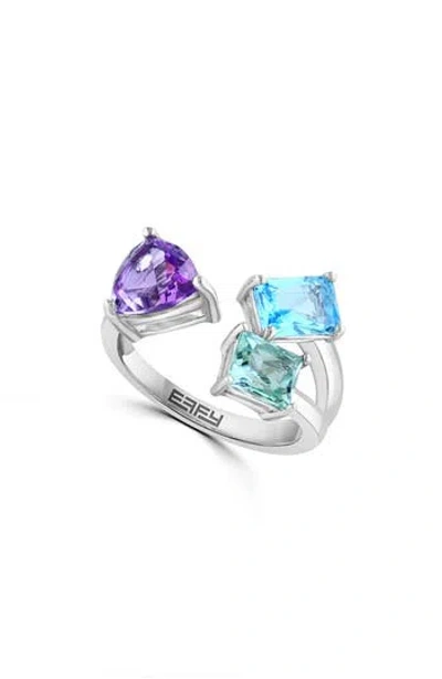 Effy Sterling Silver Semiprecious Stone Open Band Ring