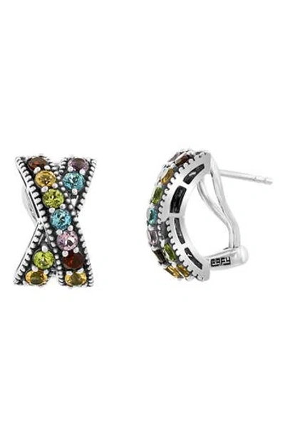 Effy Sterling Silver Semiprecious Stone Stud Earrings In Multi