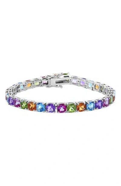 Effy Sterling Silver Stone Bracelet In Blue/green/pink Multi