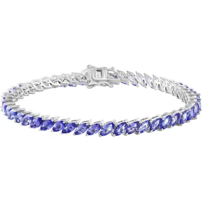 Effy Sterling Silver Tanzanite Bracelet In Multi
