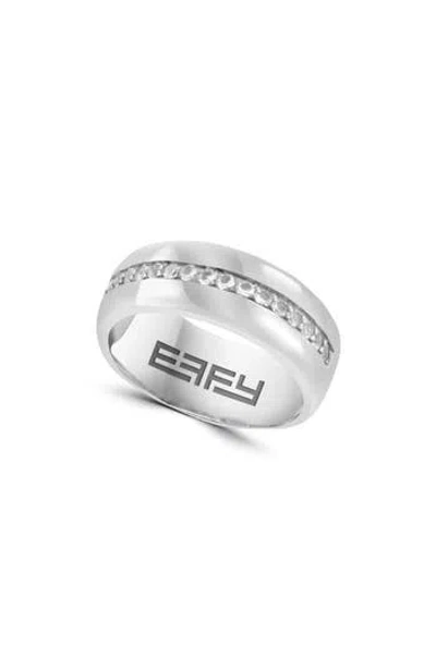 Effy Sterling Silver White Topaz Band Ring
