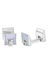 Effy Sterling Silver White Topaz Cufflinks In Silver