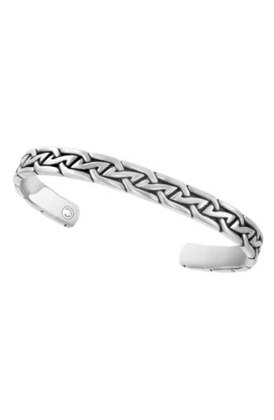 Effy Sterling Silver Woven Cuff Bracelet In White