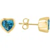 Effy Stone Heart Stud Earrings In Gold