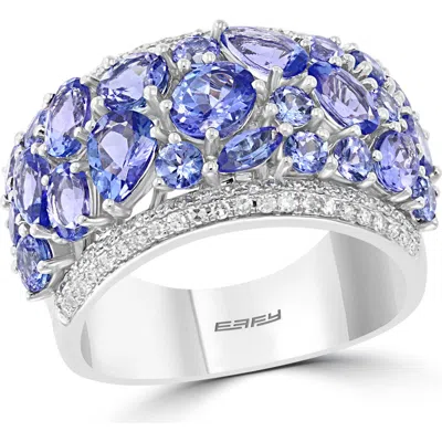 Effy Tanzanite & Diamond Ring In 14k White Gold In Purple