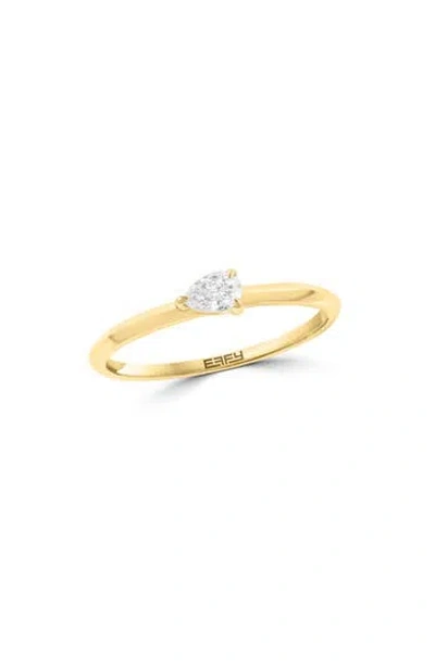 Effy Teardrop Diamond Ring In Gold