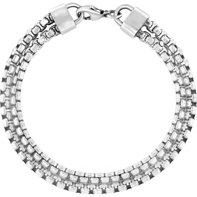 Effy Textured Multi-row Chain Bracelet In Sterling Silver