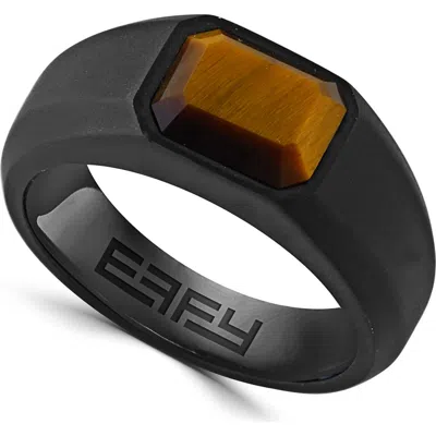 Effy Titanium Tiger Eye Statement Ring In Brown
