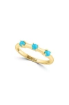 Effy Turquoise Ring In Yellow Gold/blue