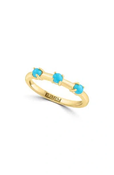 Effy Turquoise Ring In Yellow Gold/blue