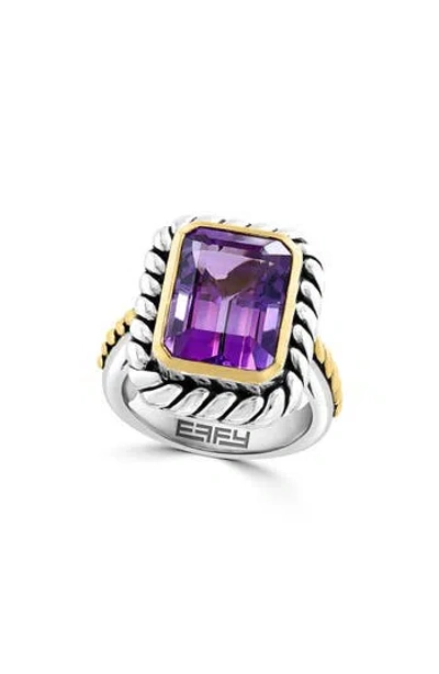Effy Two-tone Amethyst Ring In Purple