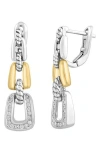 Effy Two-tone Diamond Chain Drop Earrings In Metallic