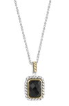 Effy Two-tone Onyx Pendant Necklace In Black
