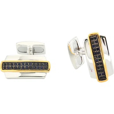 Effy Two Tone Sapphire Cufflinks In Multi