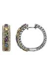 Effy Two-tone Semiprecious Stone Hoop Earrings In Multi