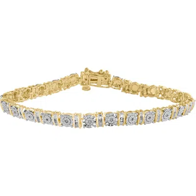 Effy Two-tone Diamond Tennis Bracelet In Gold