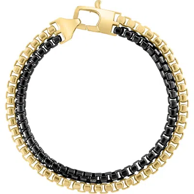 Effy Two-tone Multi-row Chain Bracelet In Sterling Silver In Gold