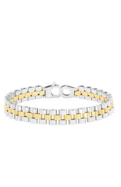Effy Two-tone Textured Bracelet In Sterling Silver In Metallic