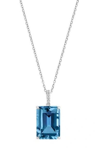 Effy White Sapphire & London Blue Topaz Pendant Necklace