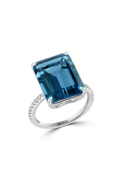 Effy White Sapphire & London Blue Topaz Ring