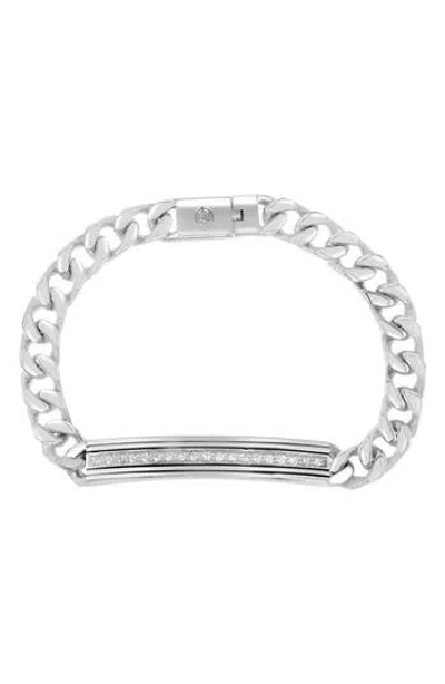 Effy White Sapphire Chain Bracelet In Silver