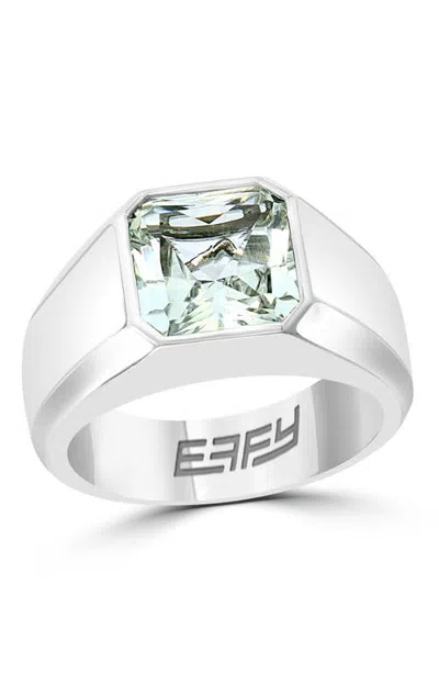 Effy White Topaz Geometric Statement Ring In Sterling Silver In Metallic