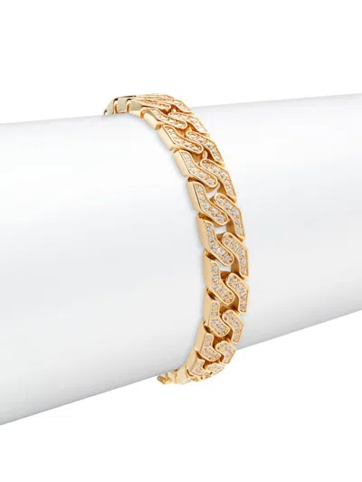 Effy Women's 14k Goldplated Sterling Silver & White Zircon Bracelet