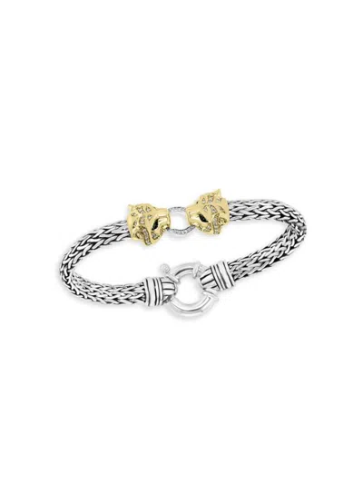 Effy Women's 14k Goldplated Sterling Silver, Diamond & Tsavorite Bracelet