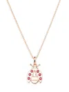Effy Women's 14k Rose Gold, 0.13 Tcw Ruby & 0.01 Tcw Diamond Ladybug Pendant Necklace/18" In Gold