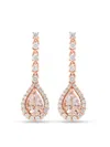 Effy Women's 14k Rose Gold, 0.55 Tcw Diamond & 1.25 Tcw Morganite Drop Earrings In Gold