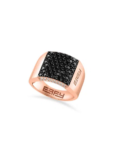Effy Women's 14k Rose Gold & 1.60 Tcw Black Diamond Ring