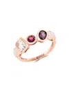 Effy Women's 14k Rose Gold & Bezel Multi Stone Ring In Rose Gold