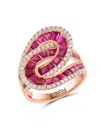 Effy Women's 14k Rose Gold, Ruby & Diamond Ring In Rose Gold