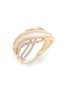 Effy Women's 14k Tri Tone Gold & 0.99 Tcw Diamond Ring In Gold