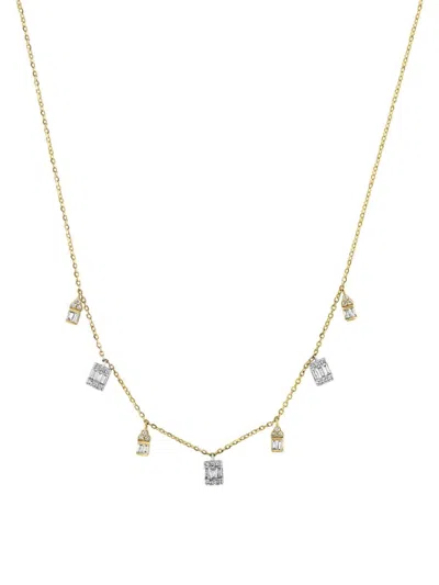 Effy Women's 14k Two Tone Gold & 0.35 Tcw Diamond Charm Necklace/17.75"