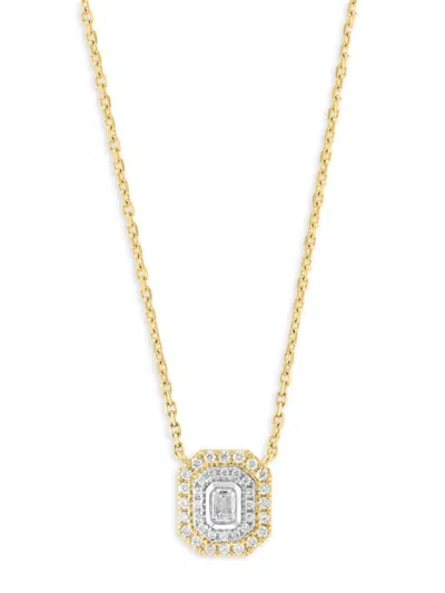 Effy Women's 14k Two Tone Gold & 0.4 Tcw Diamond Pendant Necklace/18" In Yellow Gold
