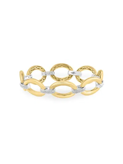 Effy Women's 14k Two Tone Gold & 0.87 Tcw Diamond Link Bracelet