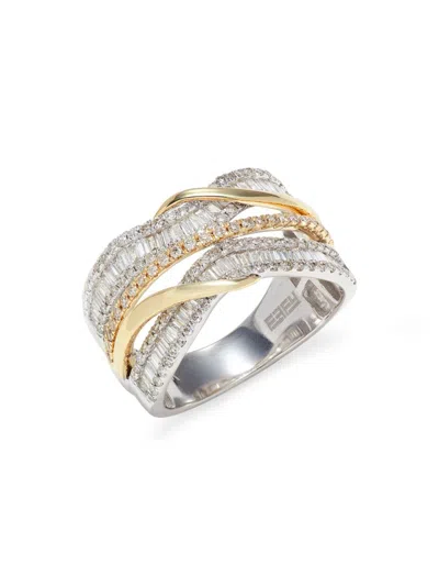 Effy Women's 14k Two Tone Gold & 0.94 Tcw Diamond Ring