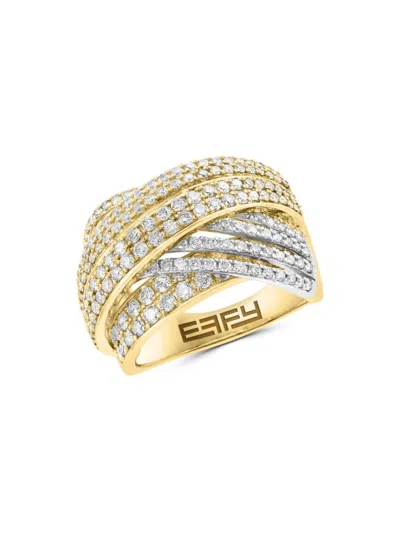 Effy Women's 14k Two Tone Gold & 1.78 Tcw Diamond Ring