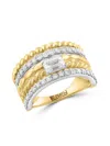 Effy Women's 14k White & Yellow Gold & 1.22 Tcw Lab-grown Diamond Ring In Gold